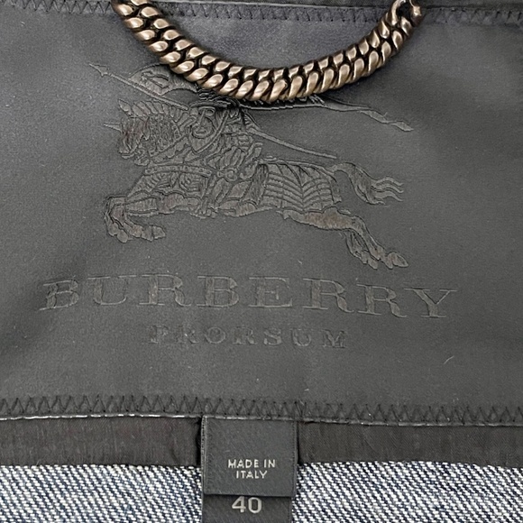 BURBERRY PRORSUM 2015 runway denim jacket ostrich feathers - Picture 9 of 13